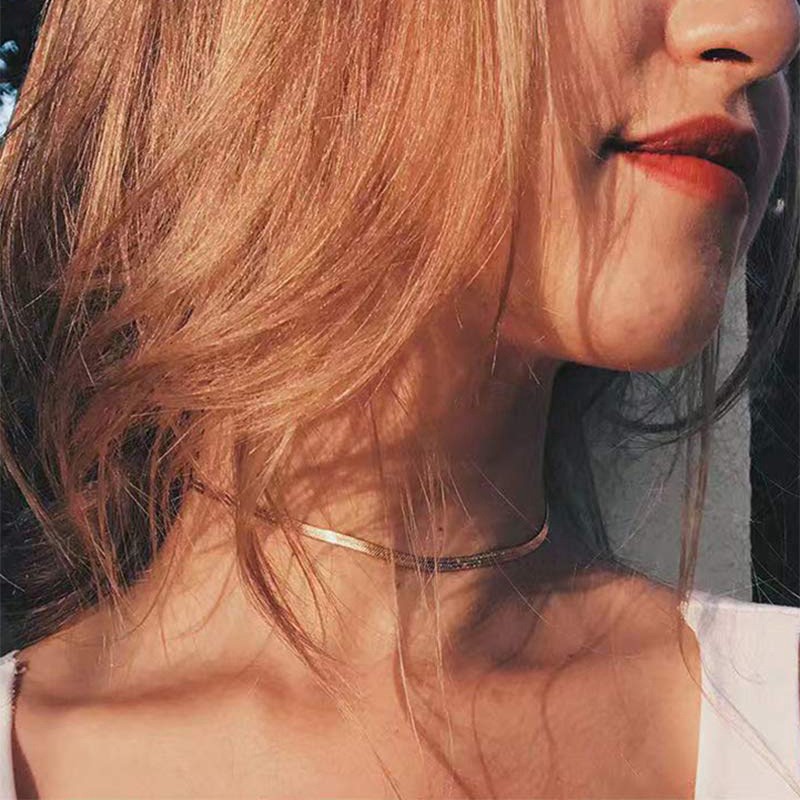 Dây chuyền thiết kế kiểu xương rắn phong cách Âu Mỹ B0020