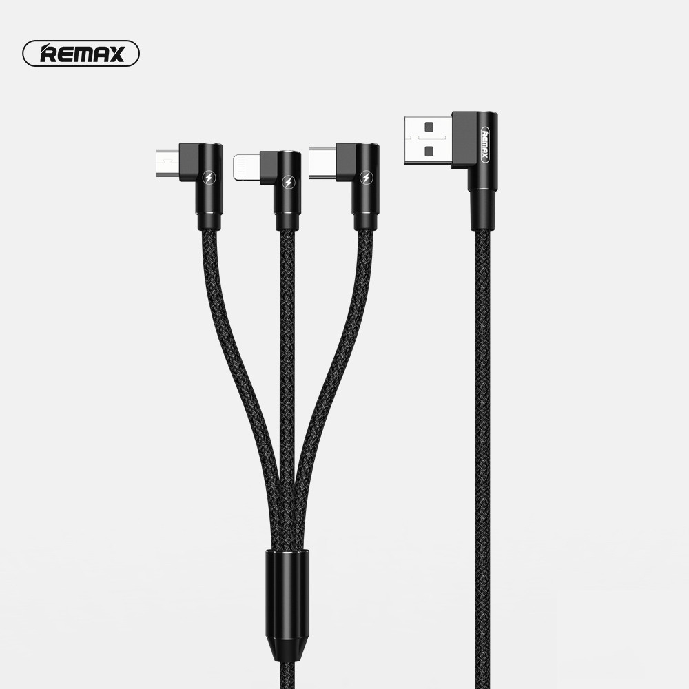 Cáp Sạc Nhanh Remax 3 Trong 1 Cổng Micro usb Type C 2.4A Cho Điện Thoại Android