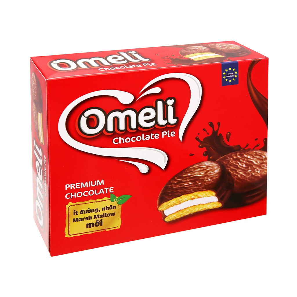 Bánh Omeli Chocolate Pie hộp 300g - 12 cái