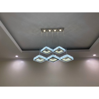 Đèn Thả Phale Hiện Đại Trang Trí Phòng Bếp Quán Cafe THỦ ĐÔ LIGHTING Mang Chất Liệu Phale Cao Cấp 5 Vòng Vuông Tròn