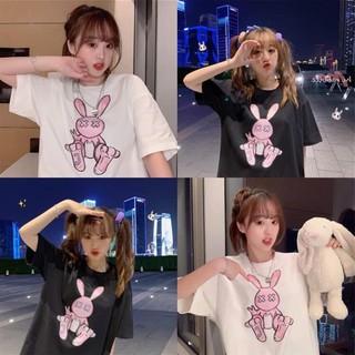 ÁO THUN IN THỎ BAD RABBIT TAY LỠ FROM RỘNG KÈM VIDEO SẢN PHẨM