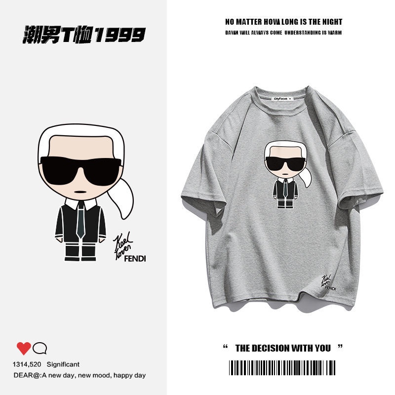 Áo Thun Cotton Ngắn Tay In Họa Tiết 2022 Thời Trang Mùa Hè Cho Nam Và Nữ