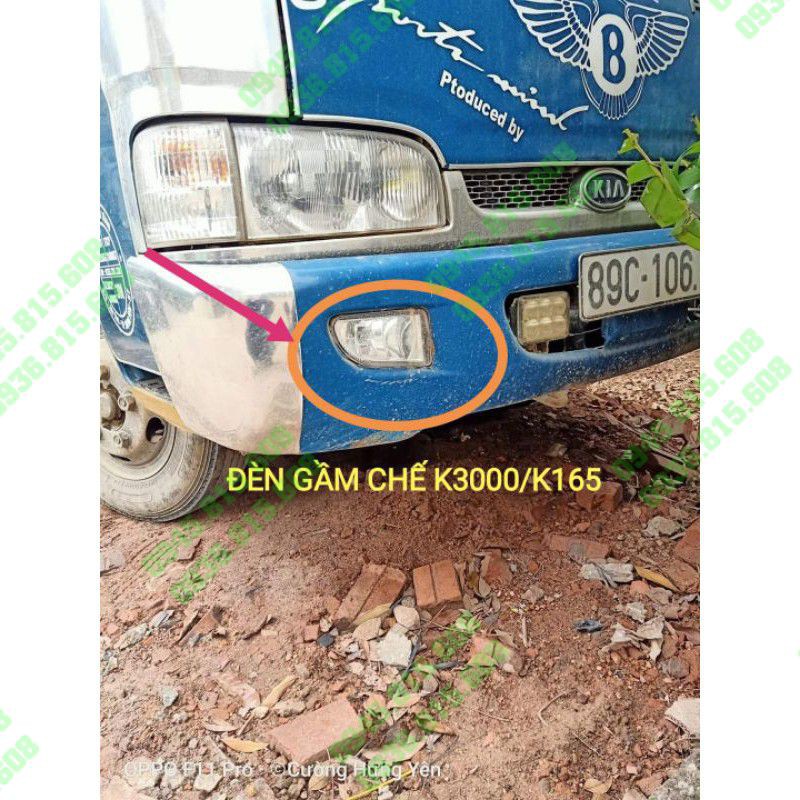 Đèn cản trước xe kia K3000 k165 1t4 2t4... Đèn gầm chế ba đờ sốc xe kia. Giá 2 cái