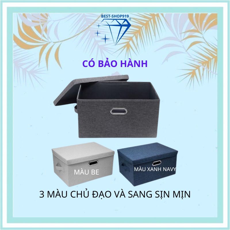 Thùng Vải Đựng Quần Áo Nam Nữ Giầy Dép Và Đồ Chơi Trẻ Em Có Nắp Đậy Bằng Vải oxford Cao Cấp Cỡ Lớn Mã MA Xuất Hàn