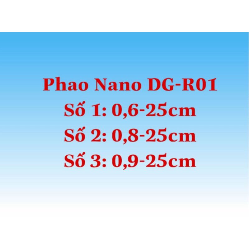 Phao nano Câu đài cao cấp DG - R01 - Vũ môn fishing