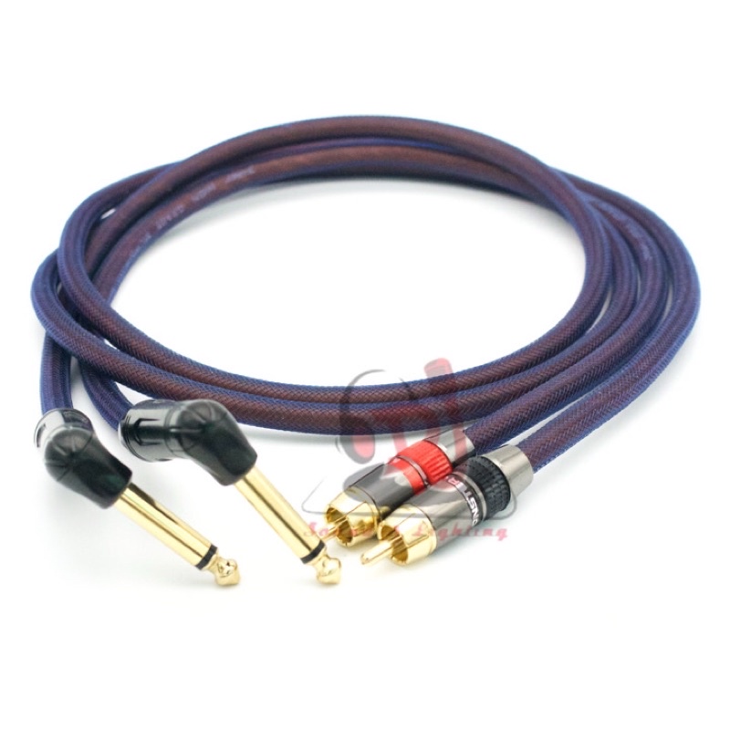 Rắc 6.5ly cong ra hoa sen 02 dây av sang 6 ly cong, jack 6 ly cong ra giắc hoa sen, giắc av