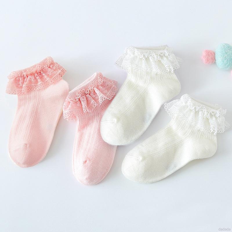 Vớ Cotton Phối Ren Dễ Thương Dành Cho Bé Gái