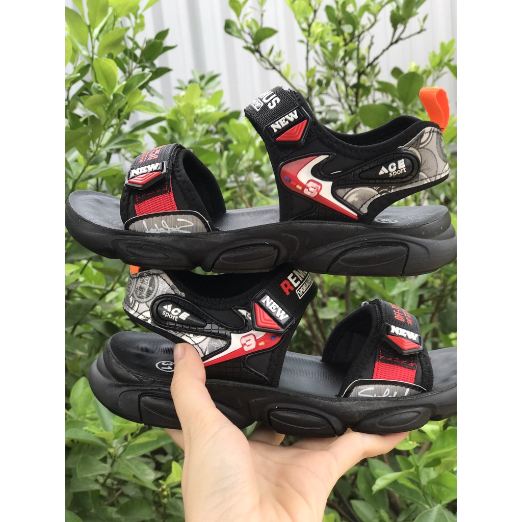 Sandal cho bé trai đi chơi đi học đế êm chân siêu bền hàng QCCC fullbox 21A11