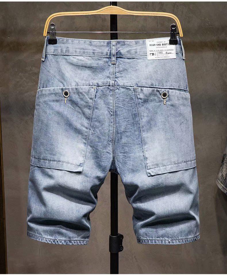 Lỗ Quần Short Denim Nam Lỏng Lẻo Xu Hướng Lớn Kích Thước Quần Thương Hiệu Nam Dụng Cụ Quần Quần Mùa Hè Mỏng tMvO