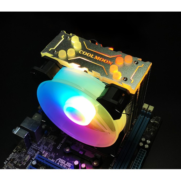 Tản Nhiệt Khí, Fan CPU Coolmoon X400 Led RGB Auto / Đồng Bộ Hub Coolmoon / Mainboard