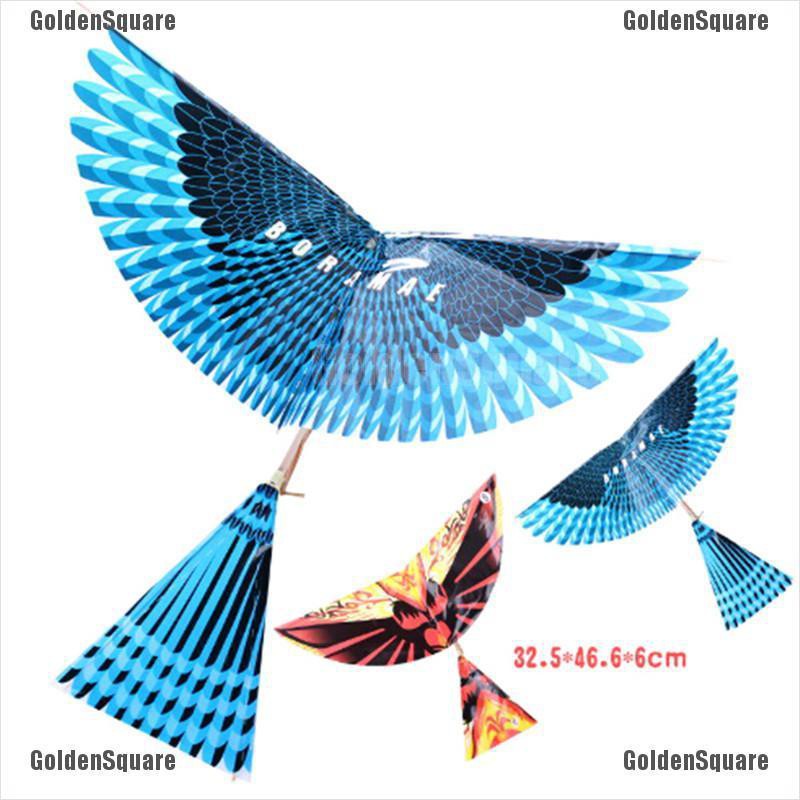 Đồ chơi con diều hình chú chim handmade lắp ráp khoa học dải cao su nguồn làm quà tặng cho bé