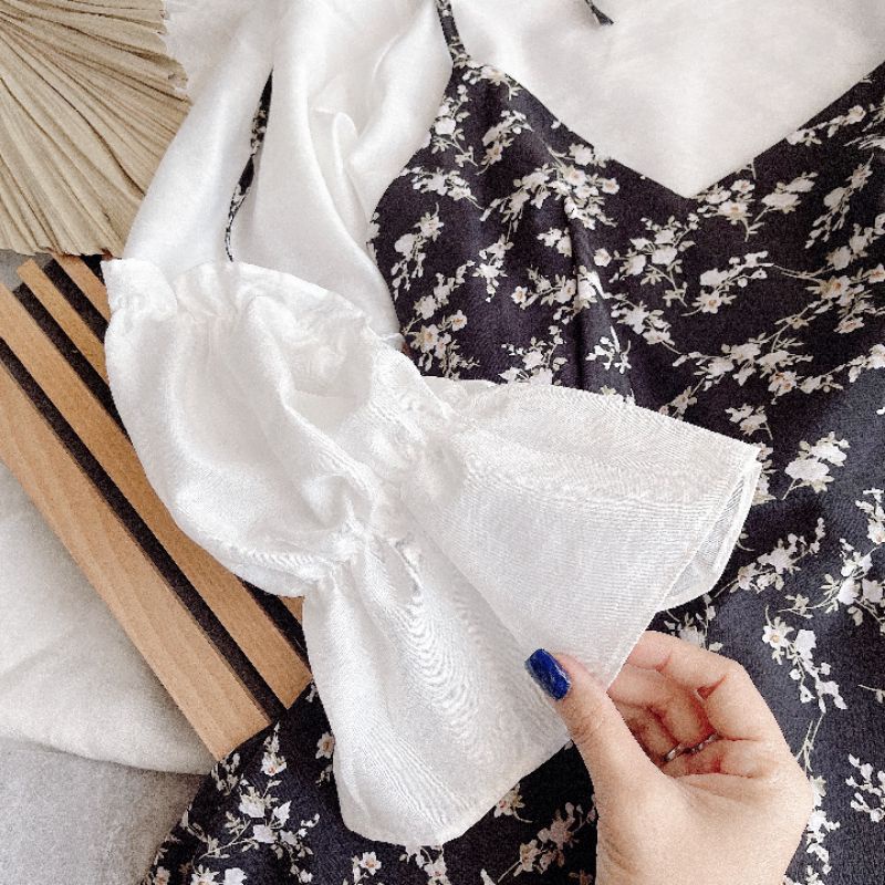 SET ĐẦM YẾM HOA Và ÁO VOAN TRẮNG TAY PHỒNG | BigBuy360 - bigbuy360.vn