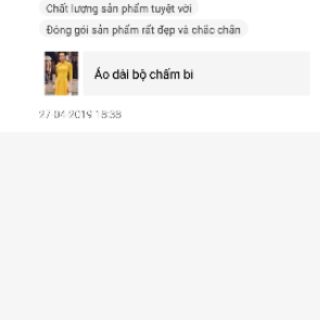 Áo dài bộ chấm bi