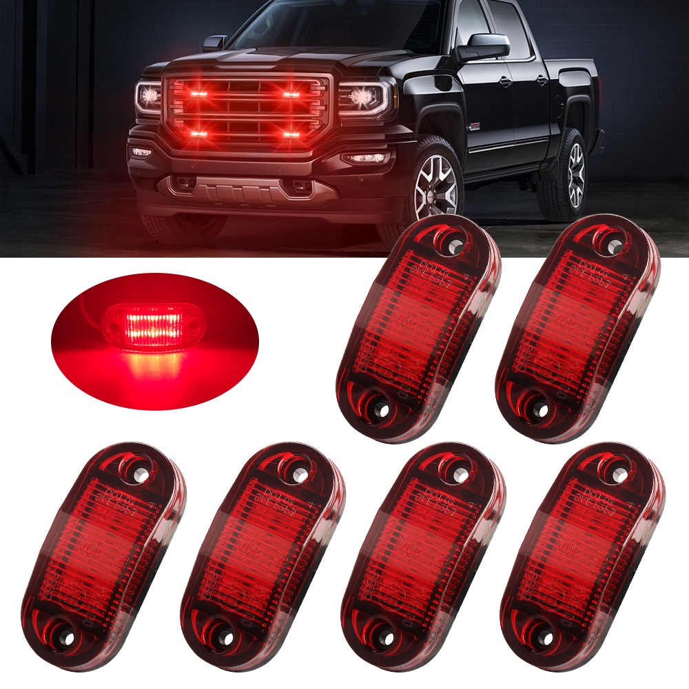 2 Đèn báo rẽ 12V / 24V không thấm nước thay thế cho xe tải xe trailer