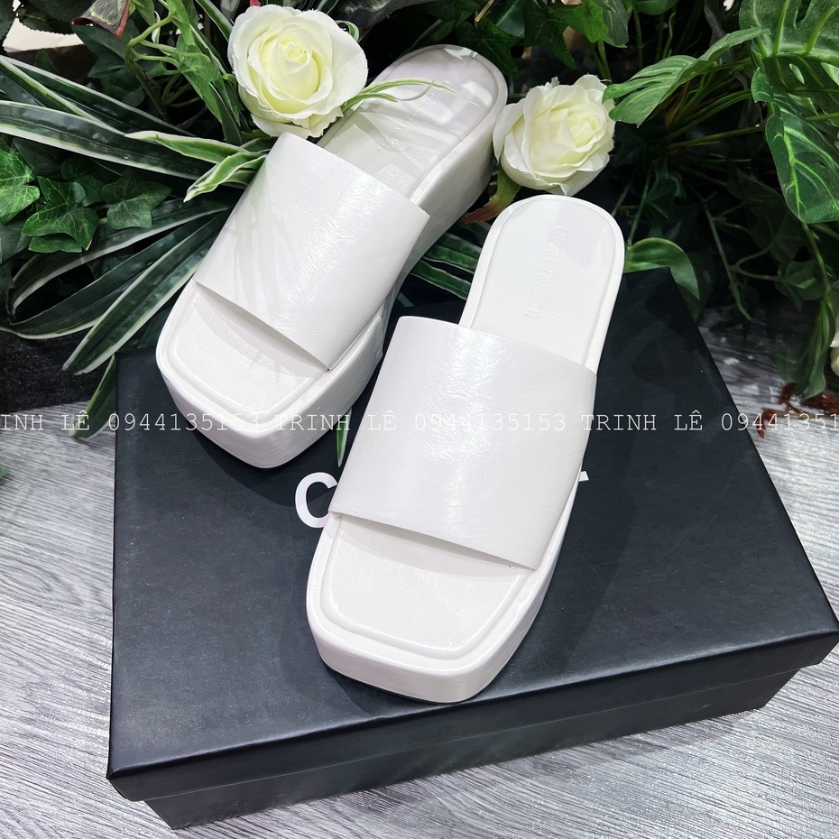 Dép Quai Ngang Nữ Đế Xuồng Cao 7cm Cao Cấp Hot Trend 2022 TRINH LÊ SHOP GIÀY DÉP