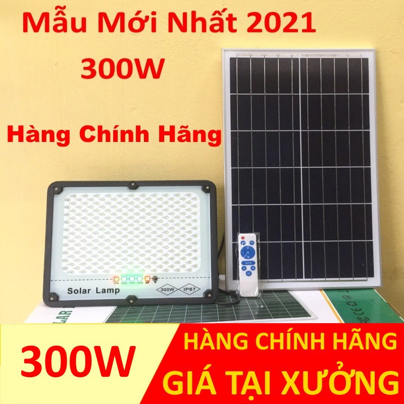 Đèn năng lượng mặt trời chống lóa có điều khiển chống nước IP67 công suất 50-300W