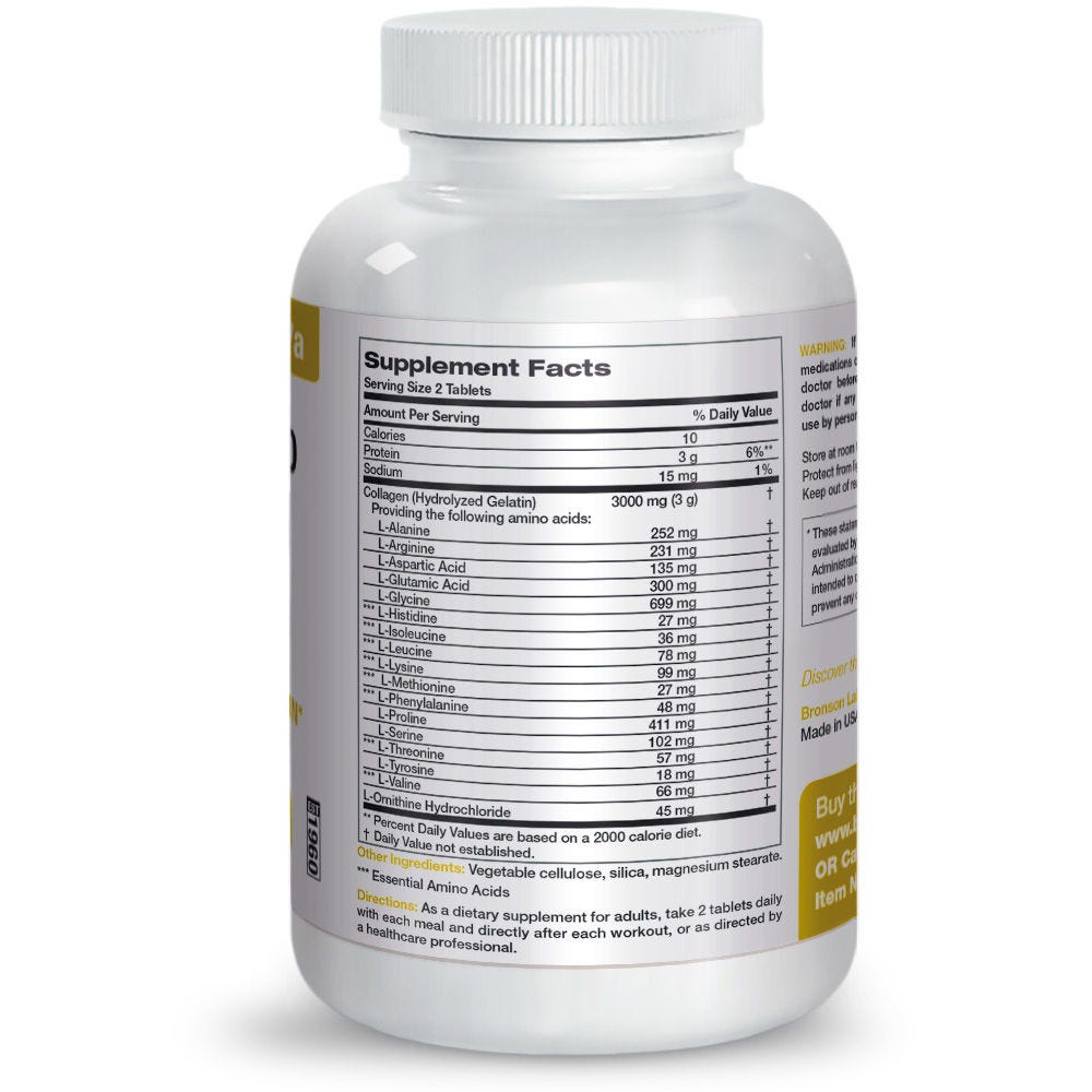 Organic Vitamin Collagen 3000mg - 150 viên Mỹ - Đẹp da tóc móng & Bổ xương khớp