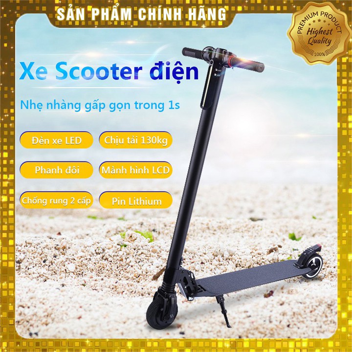 Xe scooter gấp gọn chạy pin – Tiện lợi, gọn gàng có thế mang theo trong những chuyến chơi xa – Bảo hành 06 tháng