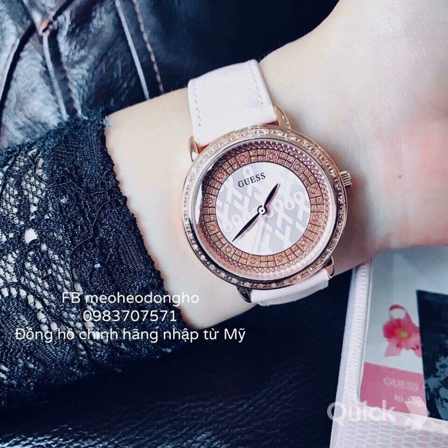 (Auth) THANH LÝ ĐỒNG HỒ NỮ GUESS SPARKLING PINK