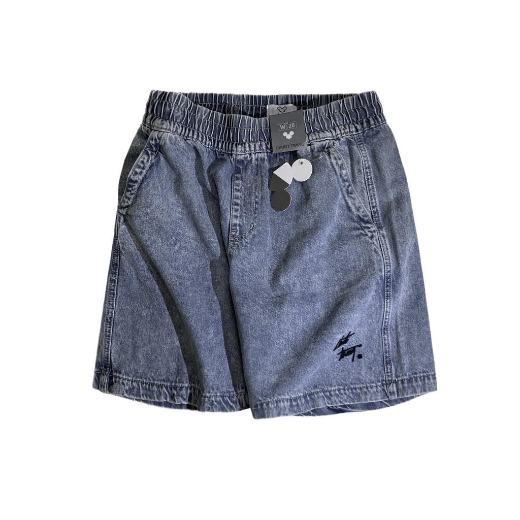 Quần BIGKID BLUE SHORT JEAN lưng thun CHUOTTRANG