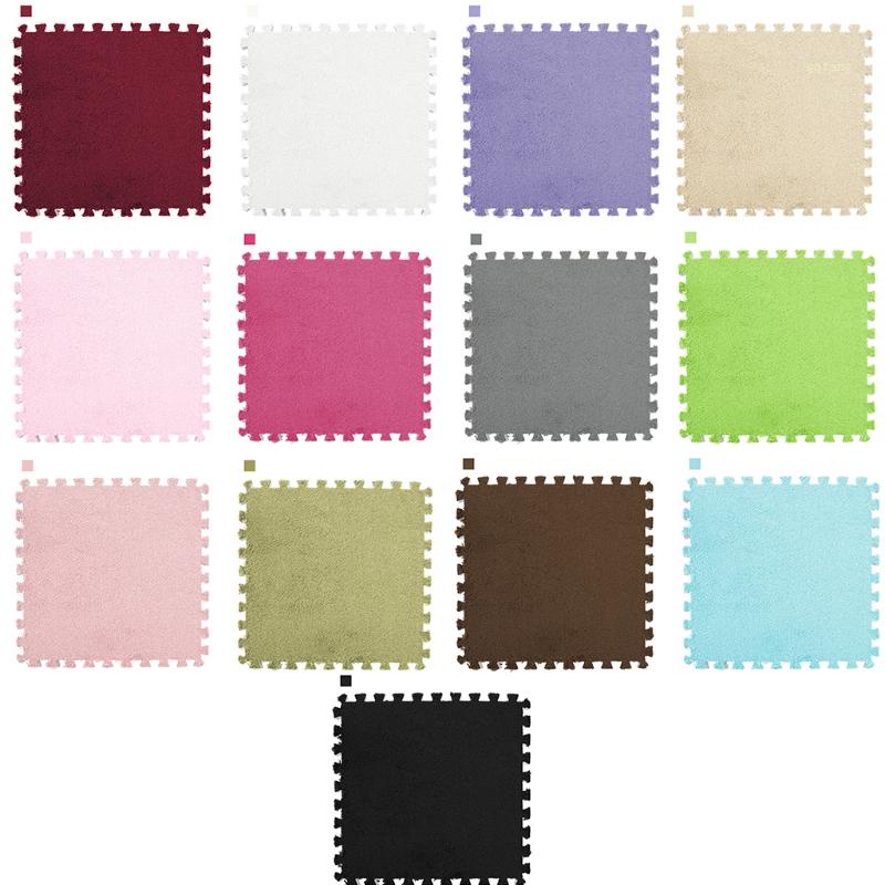 Qq * Thảm Bông Xếp Hình Lót Sàn Bằng Xốp Hình Vuông DIY Khóa Liên Kết Cho Bé