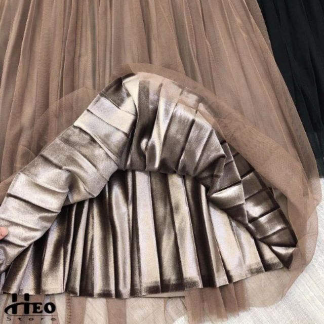 chân váy xếp ly dài mặc được 2 mặt dáng hàn mặc xinh | BigBuy360 - bigbuy360.vn