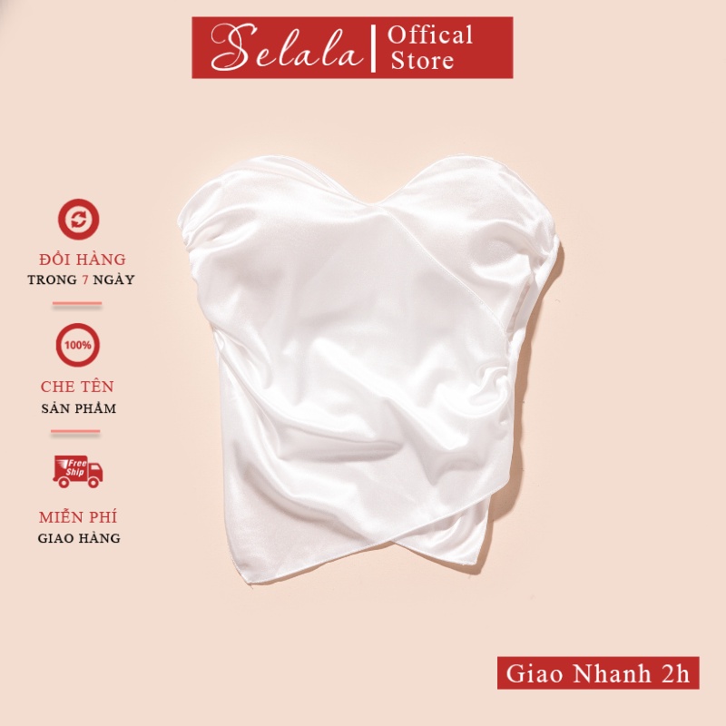 Áo Cúp Ngực Selala Lụa Cao Cấp Cổ V Thiết Kế Đệm Sẵn 1,5cm Nâng Đẩy Quyến Rũ V09