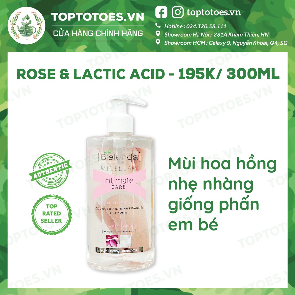 Dung dịch vệ sinh phụ nữ Bielenda Micellar Intimate Care 300ml dịu nhẹ, ngừa viêm