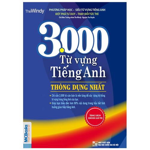 Sách 3000 Từ Vựng Tiếng Anh Thông Dụng Nhất (Tái bản năm 2018)