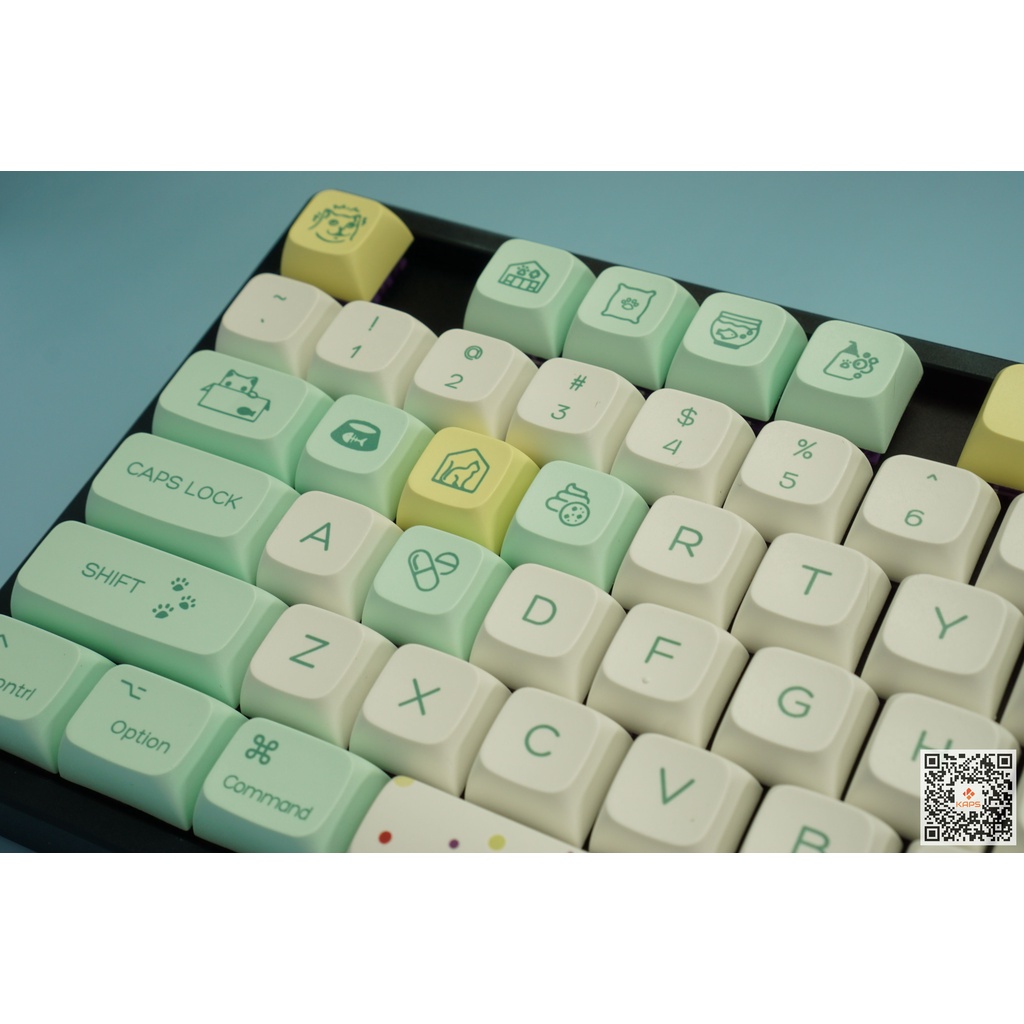 Keycap mèo dễ thương Cat lover PBT profile XDA in dyesub 131 nút cho bàn phím cơ layout 108/104/98/87/84/75/68/64/61