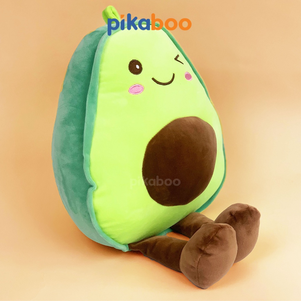 (Summer Sale 50%) Gấu bông quả quả bơ cao cấp Pikaboo, vải cotton nhung lông mềm mịn co dãn, bông 3D tinh khiết an toàn