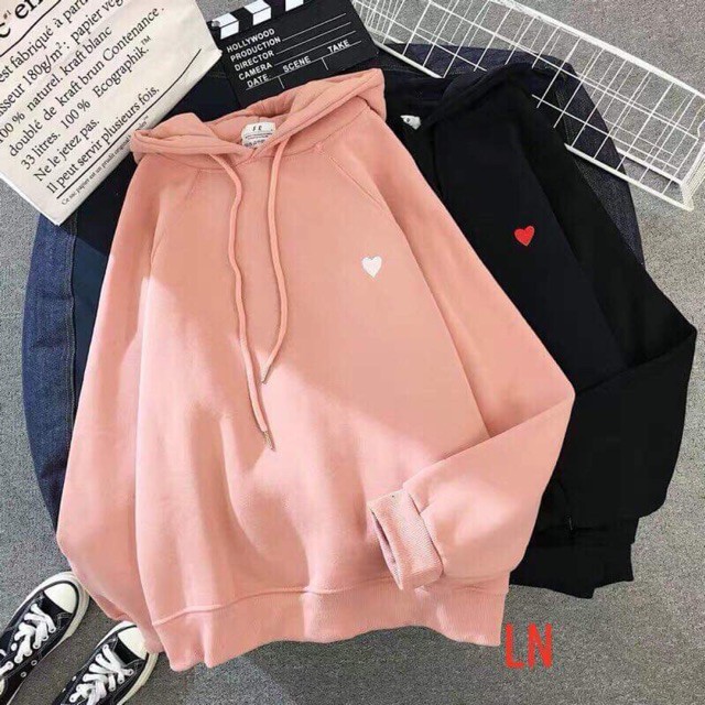 [FREESHIP ĐƠN TỪ 50K] Áo hoodie tim nhỏ in tay ngực LNG0919