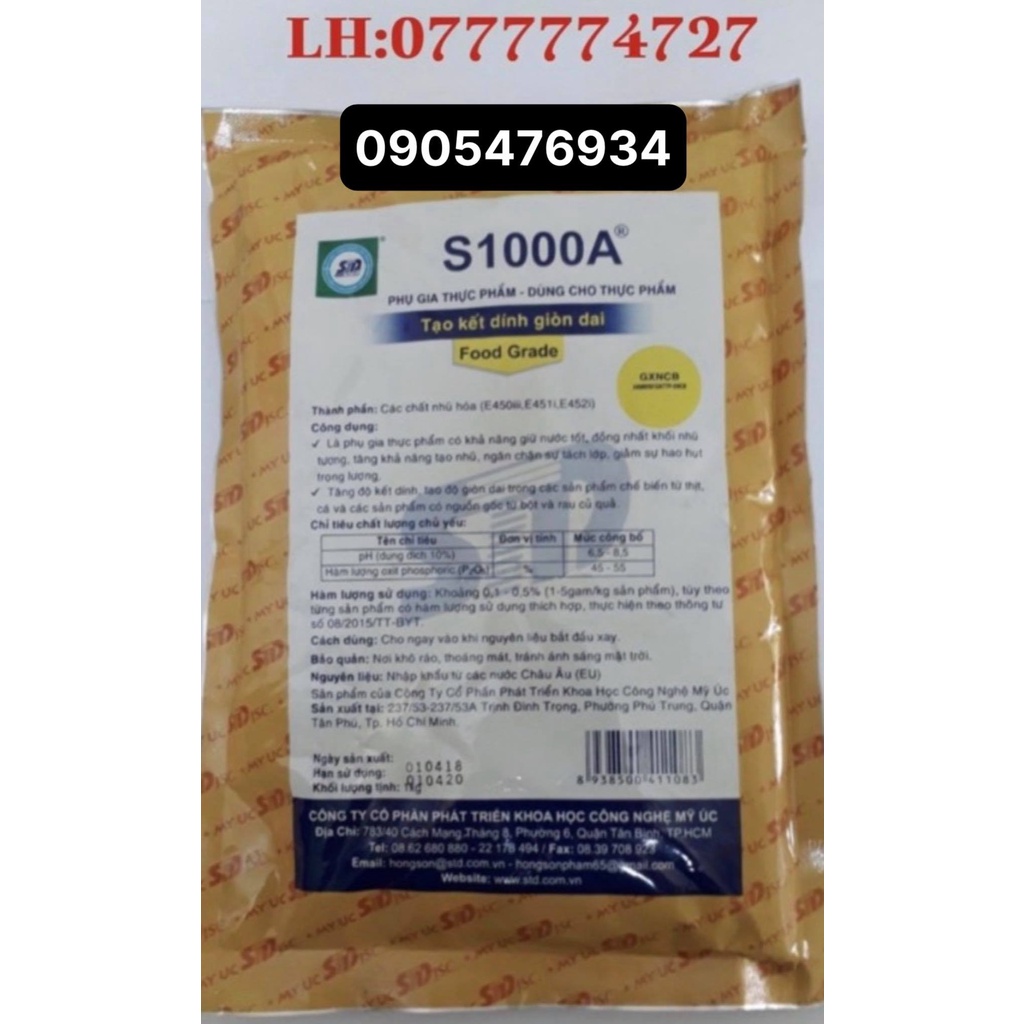 phụ gia thực phẩm tạo dòn dai S1000A thay thế hàn the