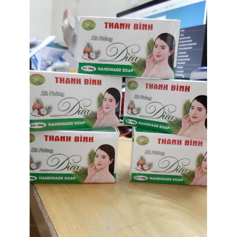 xà bông handmade từ dừa Thanh Bình 100g