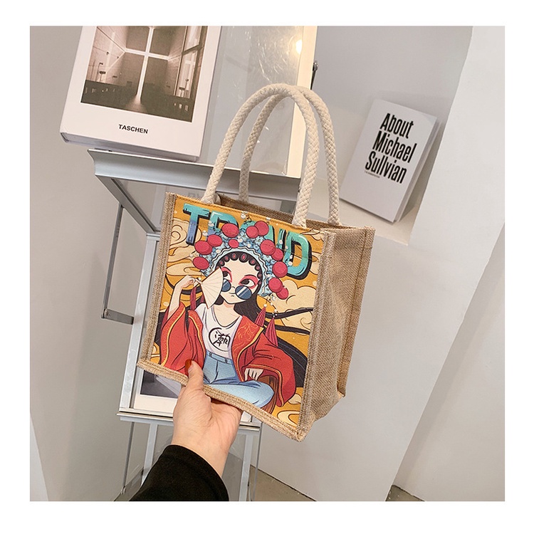 Túi cói túi tote xách mini đi biển nữ đẹp đi chơi thời trang dễ thương cute cá tính phong cách Vintage TC01