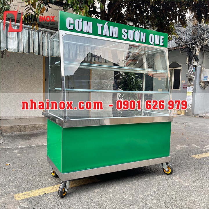 Xe bán cơm tấm sườn que 1m6x70x2m