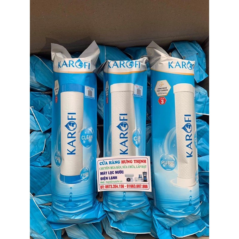 Bộ lõi 123 Karofi chuyên lọc đá vôi chuyên dụng