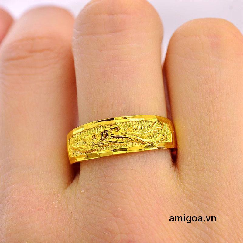 ✨✨Nhẫn hở mạ vàng giả hình rồng phượng hoàng cho nam nữ