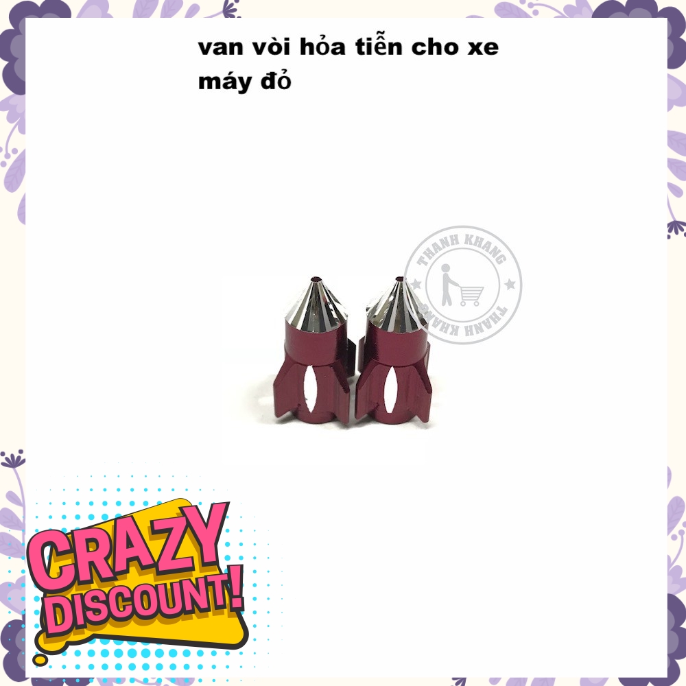 van vòi hỏa tiễn cho mọi xe máy màu đỏ thanh khang 006001281 (1 cặp)