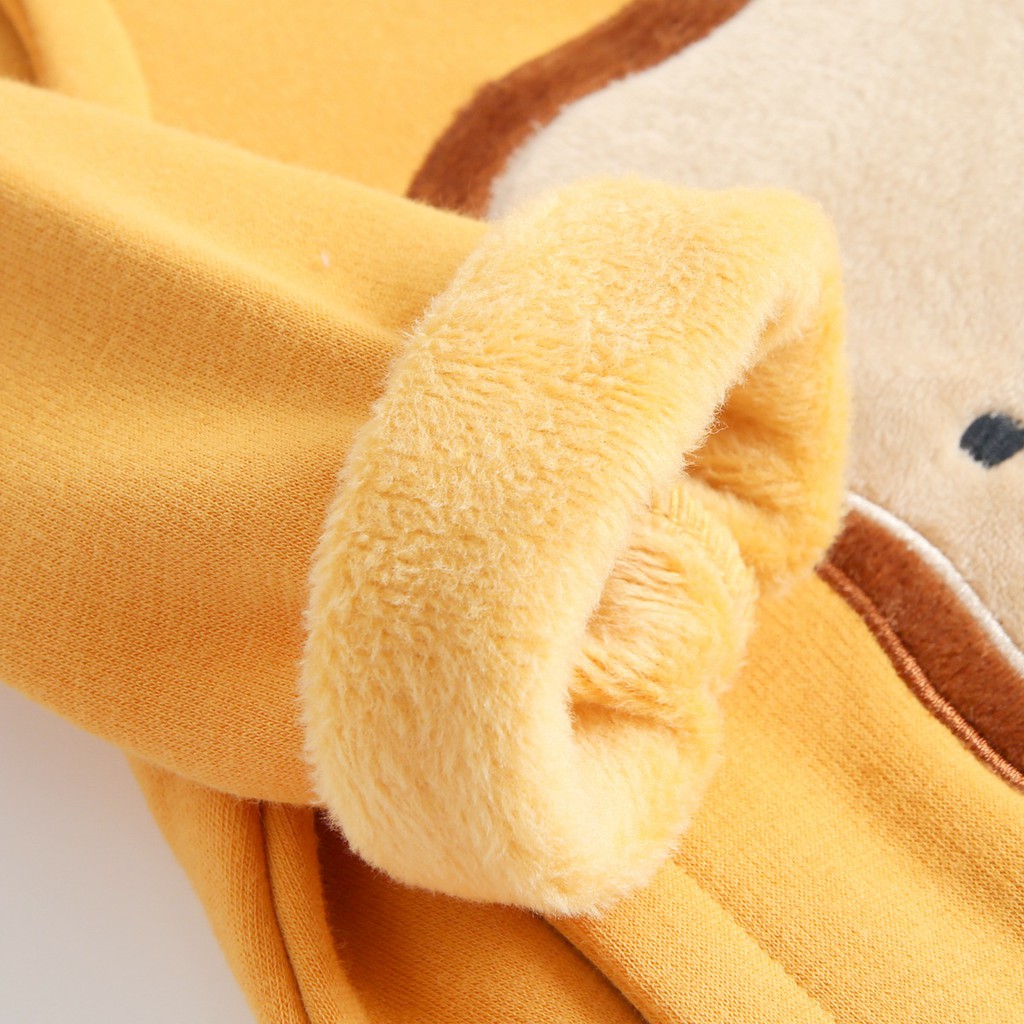 Sanlutoz Phim hoạt hình Mùa đông Tay áo dài Em bé Rompers Trẻ sơ sinh Áo Tuỳ tiện