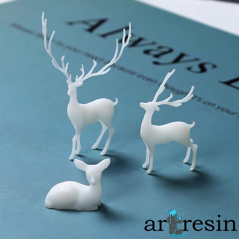 Mô Hình 3D Trang Trí Resin - Nai Sừng Tấm