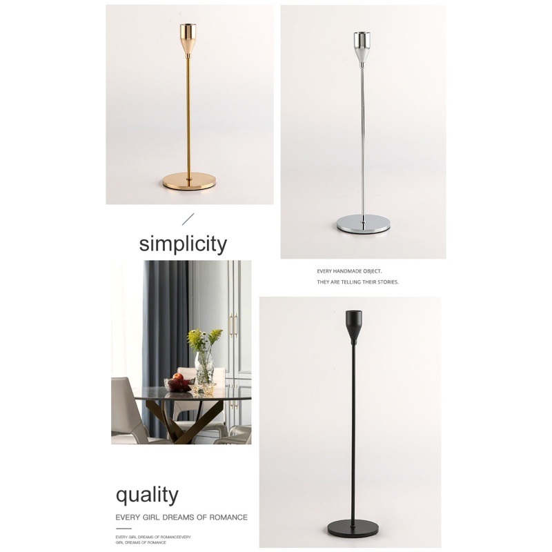 Bộ Giá Đỡ 3 Cột Bằng Kim Loại Sang Trọng Trang Trí Bàn Làm Việc / Tiệc Cưới / Nhà Cửa