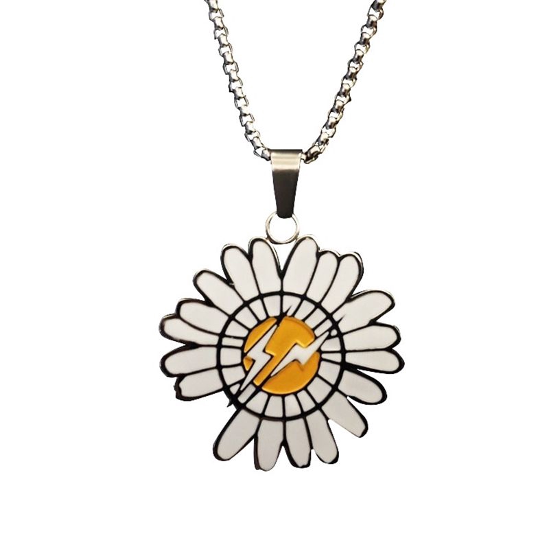 Vòng Cổ Gắn Mặt Hình Hoa Cúc Cá Tính Phong Cách Hip-Hop