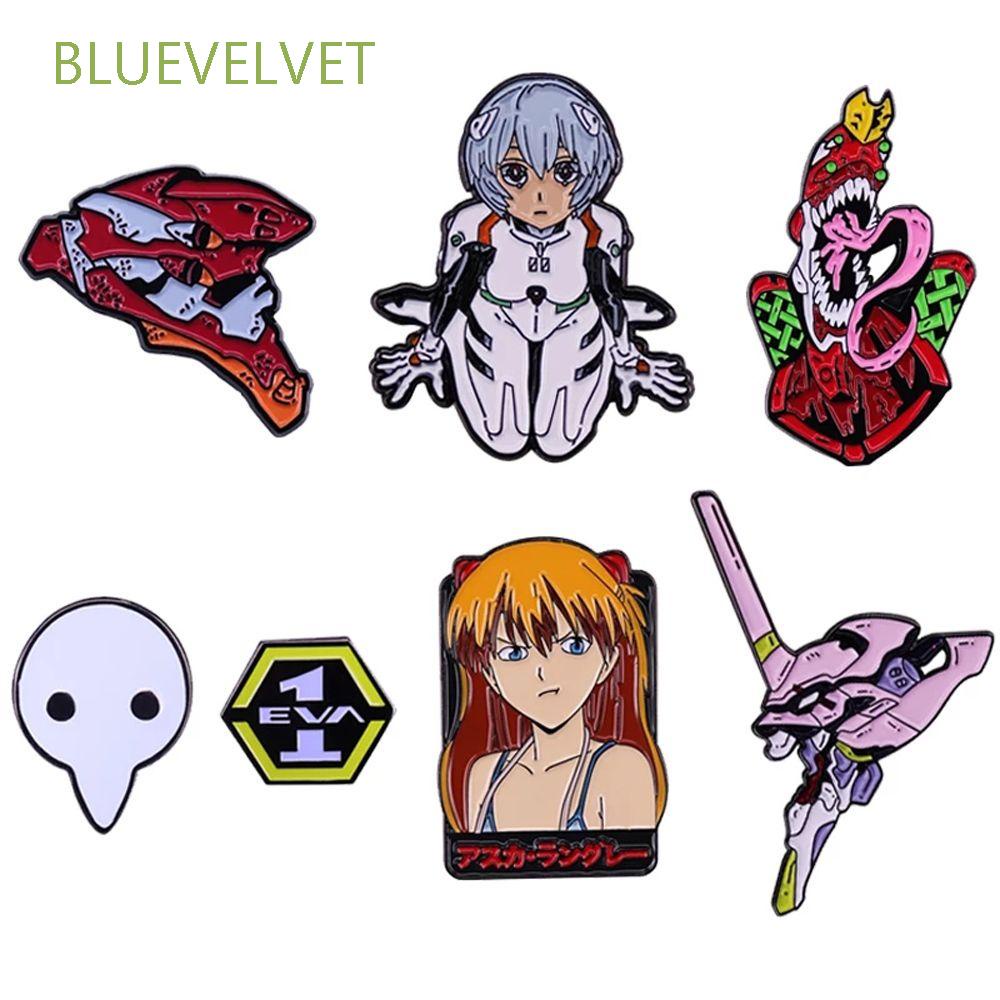 Ghim cài áo hợp kim hình nhân vật Asuka Ayanami Rei Evangelion dễ thương