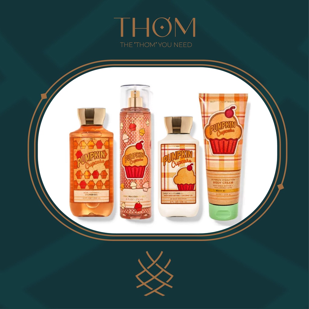 PUMPKIN CUPCAKE | Sản Phẩm Tắm Dưỡng Xịt Thơm Toàn Thân Bath & Body Works