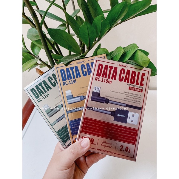 Dây củ sạc Remax dành cho iphone android hàng chính hãng