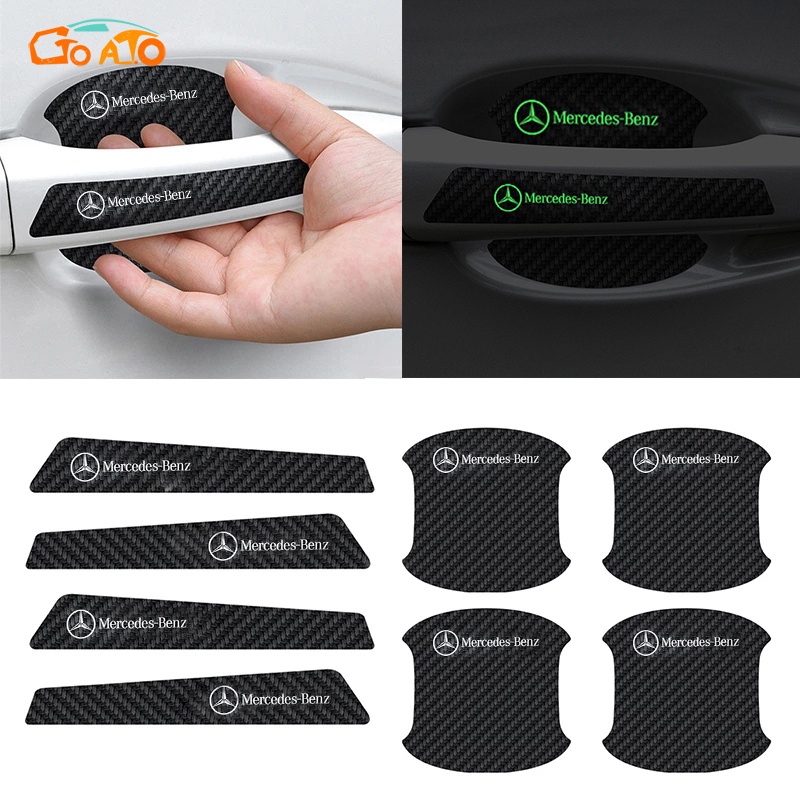 GTIOATO Bộ Bảo Vệ Tay Nắm Cửa ô Tô Sợi Carbon Bộ Bảo Vệ Bát Cửa Gương Hậu Xe HơI MiếNg DáN ChốNg XưỚC Phụ KiệN Ô Tô Cho Mercedes Benz W204 G63 GLC C200 W205 C300 AMG GLC300 E300 W213 W212