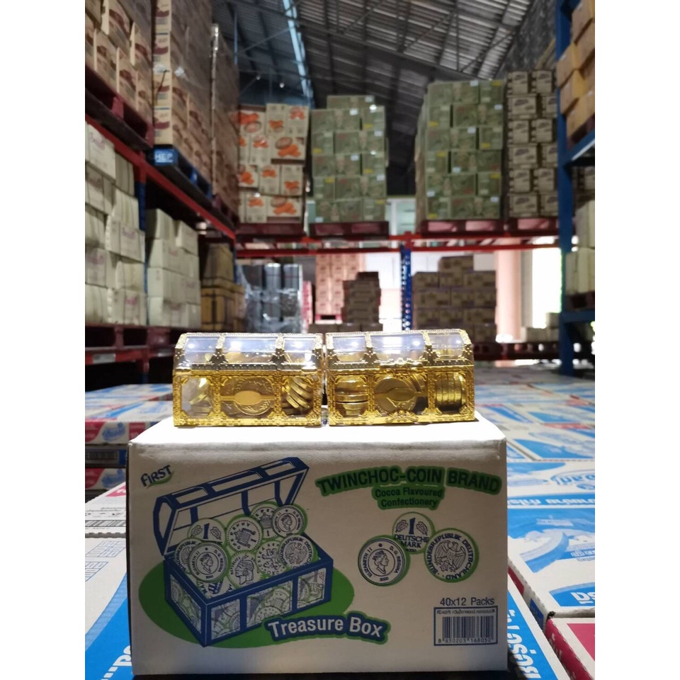 Rương thần tài socola vàng nội địa Thái hộp lớn 120gr date mới siêu hot