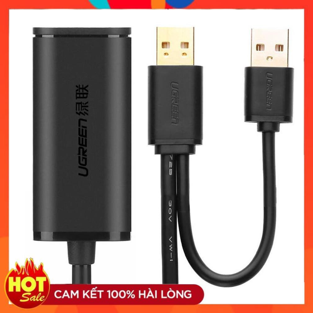 [Chính Hãng] Cáp nối dài USB 2.0 10Mét có nguồn phụ Ugreen 20214 - bảo hành chính hãng 12 tháng