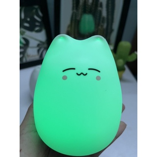 Đèn ngủ silicon hình mèo dễ thương (lỗi 1 đổi 1)